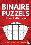 met Groot Lettertype, Puzzelboeken - Binairo Groot Lettertype - 100 Binaire Puzzels - Level: 1 van 3 Sterren