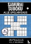 Puzzelboeken, Sudoku - Samurai Sudoku - Alle Spelniveaus - 35 Puzzels Incl. Oplossingen - Nr. 53