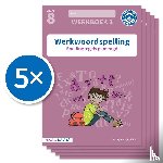  - Werkwoordspelling werkboek 3 groep 8 (Set van 5) - Tegenwoordige tijd, voltooide tijd, verleden tijd en voltooid deelwoord