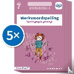  - Werkwoordspelling werkboek 3 groep 7 (Set van 5) - Tegenwoordige tijd, verleden tijd en voltooid deelwoord