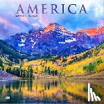 Browntrout - America 2026 12 X 24 Inch (Hanging) Monthly Square Wall Calendar Foil Stamped Cover Plastic-Free