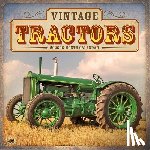 Browntrout - Vintage Tractors 2026 12 X 24 Inch (Hanging) Monthly Square Wall Calendar Plastic-Free