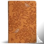 Csb Bibles by Holman - CSB Large Print Personal Size Reference Bible, Optimal Type, Digital Study Edition, Brown Floral Leathertouch, Indexed