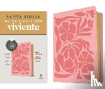 Tyndale - Biblia ultrafina NTV, letra grande con Filament (SentiPiel, Flores rosa, Letra Roja)