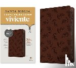 Tyndale - Biblia ultrafina NTV, letra grande de ziper con Filament (SentiPiel, Palmera cafe, Letra Roja)