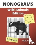 Bottlerz, Happy - NONOGRAMS, Wild Animals Edition: Nonogram Puzzle Books, Griddlers Logic Puzzles Black and White for Adults also Known as Hanjie or Picross Puzzle Book