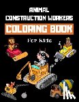Coloring Books, Howling Wolf - Animal Construction Workers Coloring Book For Kids