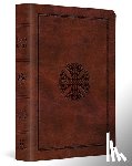 Esv Bibles - ESV Large Print Compact Bible, Red Letter (Trutone, Brown, Mosaic Cross Design)