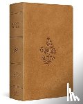 Esv Bibles - ESV Large Print Personal Size Bible, Red Letter, Thumb Indexed (Trutone, Nubuck Caramel, Wildflower Design)
