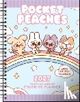 Wang, Dora - Pocket Peaches 2027 Monthly/Weekly Coloring Planner with Stickers to Color