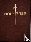 Whitaker House - KJV Sword Bible, Large Print, Dark Mahogany Genuine Leather, Thumb Index: (Red Letter, Premium Cowhide, Brown, 1611 Version)