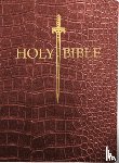 Whitaker House - KJV Sword Bible, Large Print, Walnut Alligator Bonded Leather, Thumb Index: (Red Letter, Burgundy, 1611 Version)