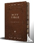 King James Version - KJV Holy Bible, Giant Print Thinline Large Format, Brown Premium Imitation Leather with Ribbon Marker, Red Letter, and Thumb Index