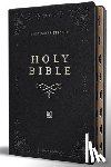 Origin - KJV Holy Bible, Giant Print Thinline Large Format, Black Premium Imitation Leather with Ribbon Marker, Red Letter, and Thumb Index