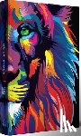 Origin - KJV Holy Bible, Multi Color Lion of Judah, Large Print, Handy Size Format, Hardcover, Ribbon Marker, and Red Letter