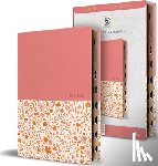 King James Version - KJV Holy Bible, Large Print Handy Size Format, 2 Piece Pink Floral Leathersoft with Ribbon Marker, Red Letter, Thumb Index