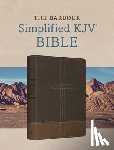 Barbour Bibles - The Barbour Simplified KJV Bible--Deluxe Edition [Two-Tone Brown Stitched Cross]