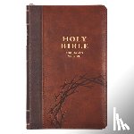 Christian Art Gifts - KJV Bible Deluxe Gift W/Zipper Faux Leather Amazing Grace, Brown Two-Tone Isa. 53:5
