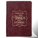  - Journal Classic Burgundy with God Matt. 19:26