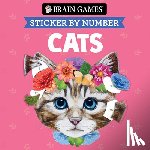 Publications International Ltd - Brain Games - Sticker by Number Compact Edition: Cats 7x7 Inches Perfect Gift for Cat Lovers, Travel Size Activity Book for Adults & Kids 7+